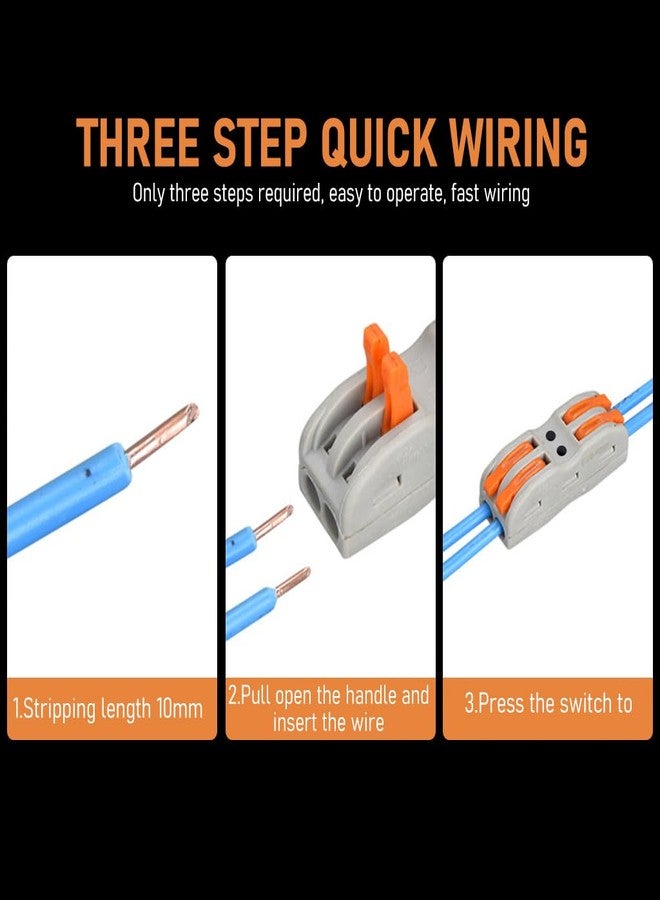 Serplex مجموعة موصلات أسلاك سيربلكس® 20 قطعة، موصل كابلات ثنائي الدائرة مع ذراع تحكم، موصل أسلاك صغير الحجم، مشبك موصل كابل، موصل سلك، موصل سلك من 28 إلى 12 AWG - Image 4